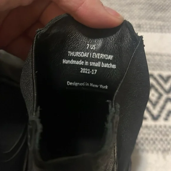 Thursday Knockout Black Leather Heeled Boots - Picture 7 of 9